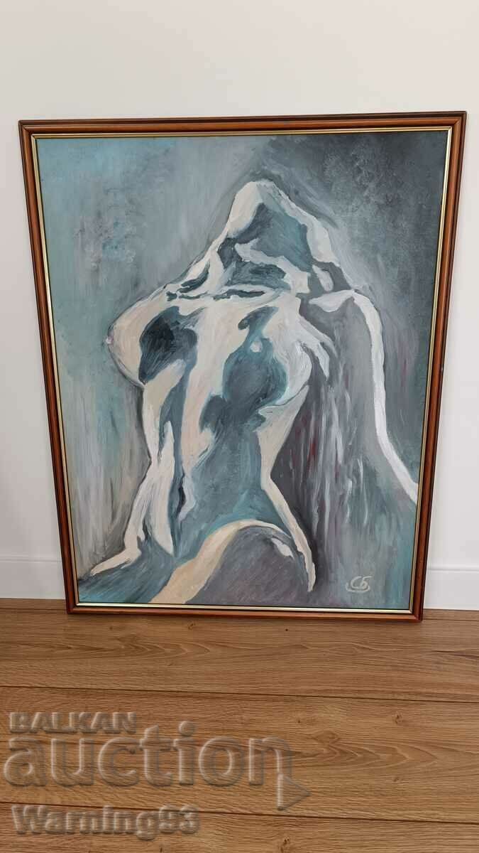 Painting "The Body" - oil on phaser - SB - 80/63cm - 5 Painting "The Body" - oil on phaser - SB - 80/63cm - 5