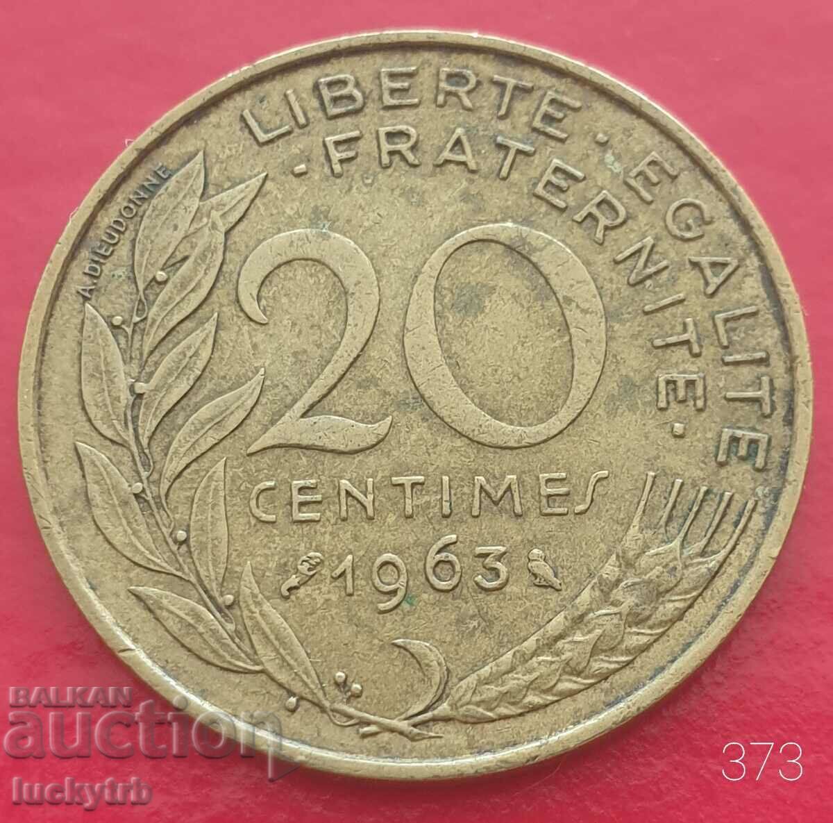 20 centimes 1963 - Γαλλία