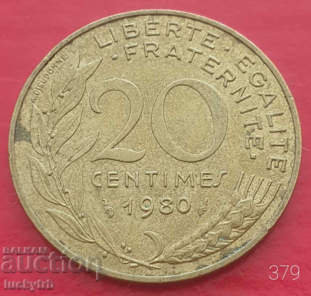 20 centimes 1980 - France