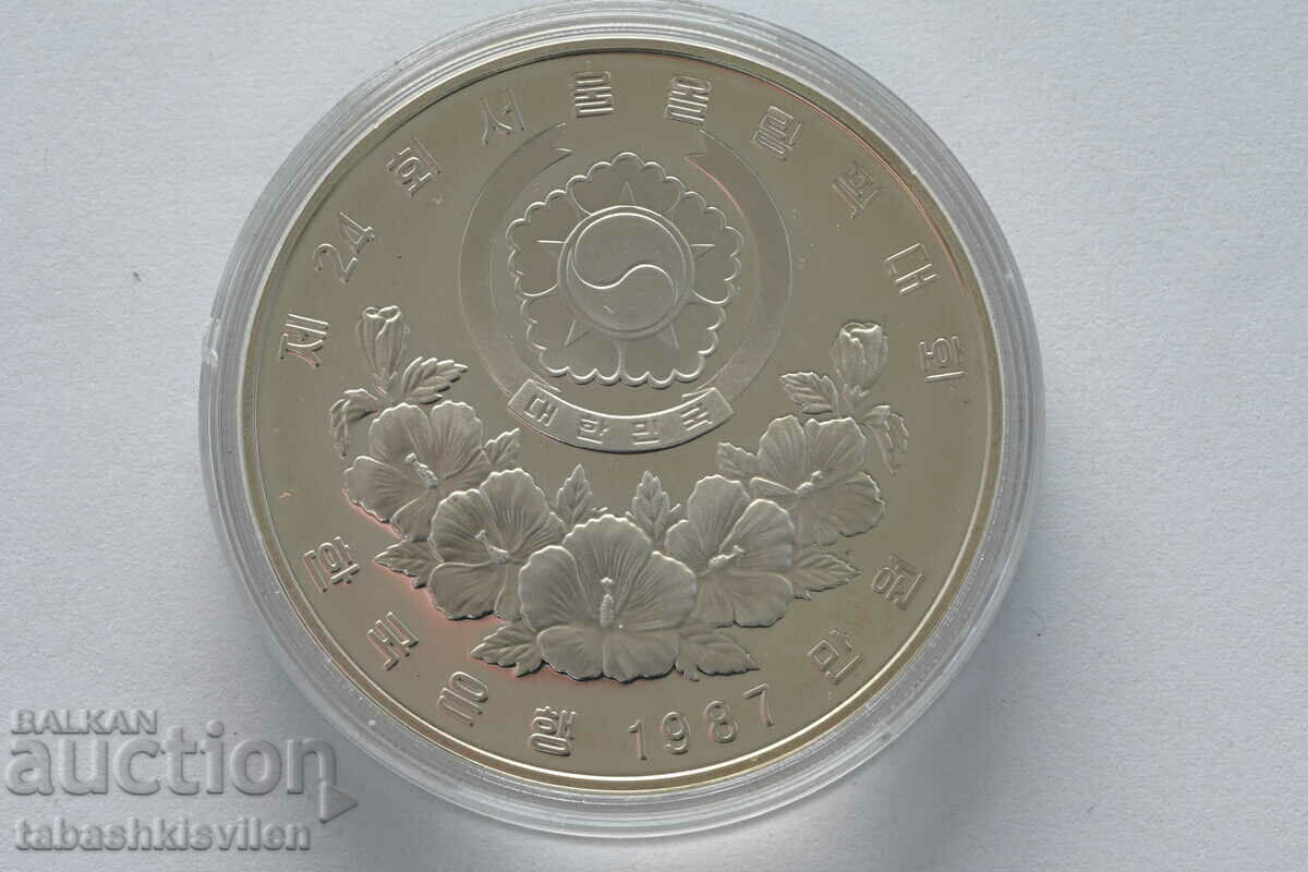 South Korea 10000 Won 1988 Olympic Games 33.62 g 925 proof with price 135.00 BGN | € 69.02 South Korea 10000 Won 1988 Olympic Games 33.62 g 925 proof with price 135.00 BGN | € 69.02