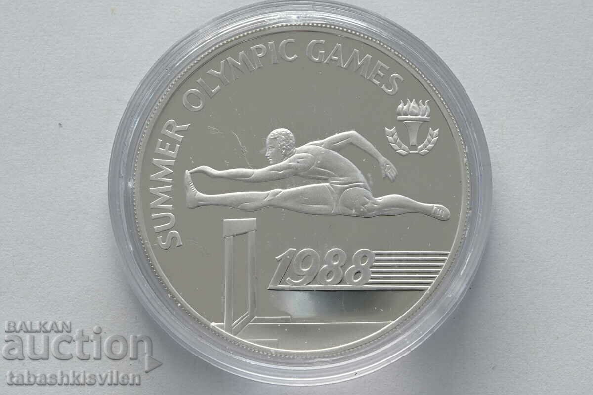 Barbados 20 Dollars 1988 Olympic Games, 23.33 g silver 925