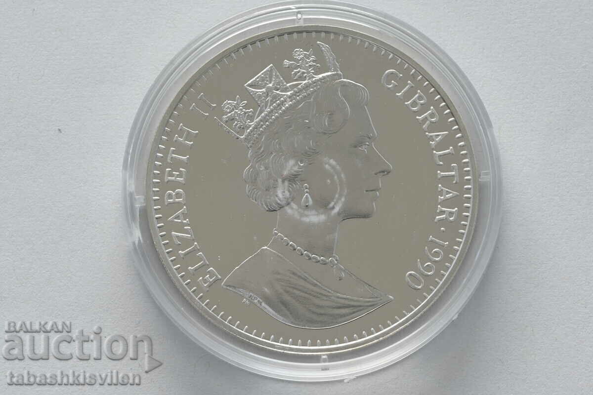 Gibraltar 1 crown 1990 World Italy, 28.28 g, silver 925 with price 125.00 BGN | € 63.91 Gibraltar 1 crown 1990 World Italy, 28.28 g, silver 925 with price 125.00 BGN | € 63.91