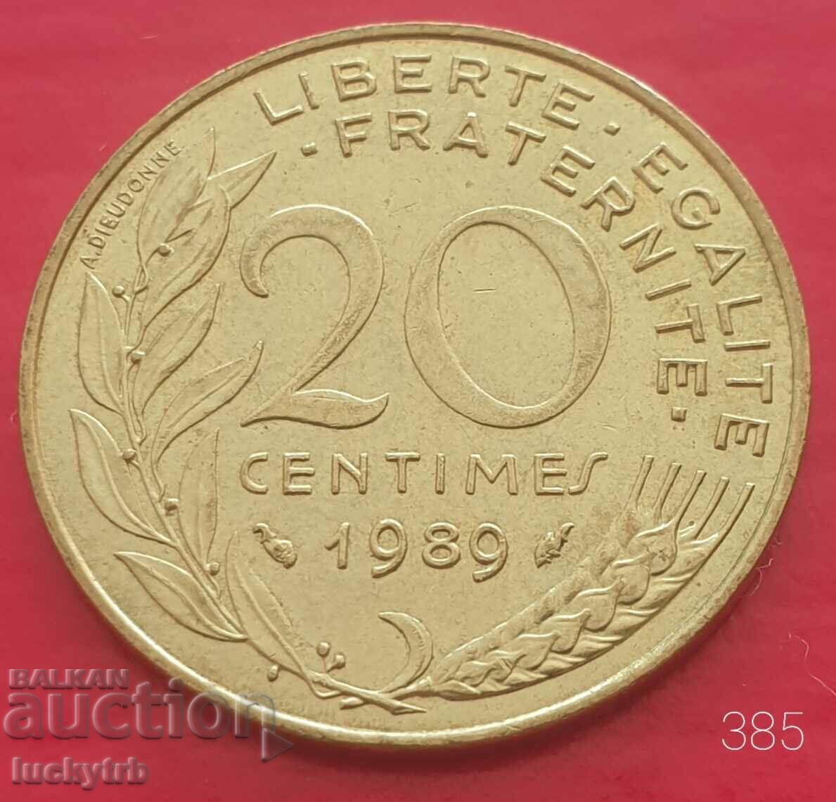 20 centimes 1989 - Γαλλία