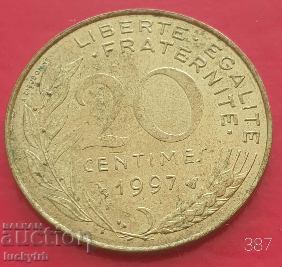 20 de cenți 1997 - Franța 20 de cenți 1997 - Franța
