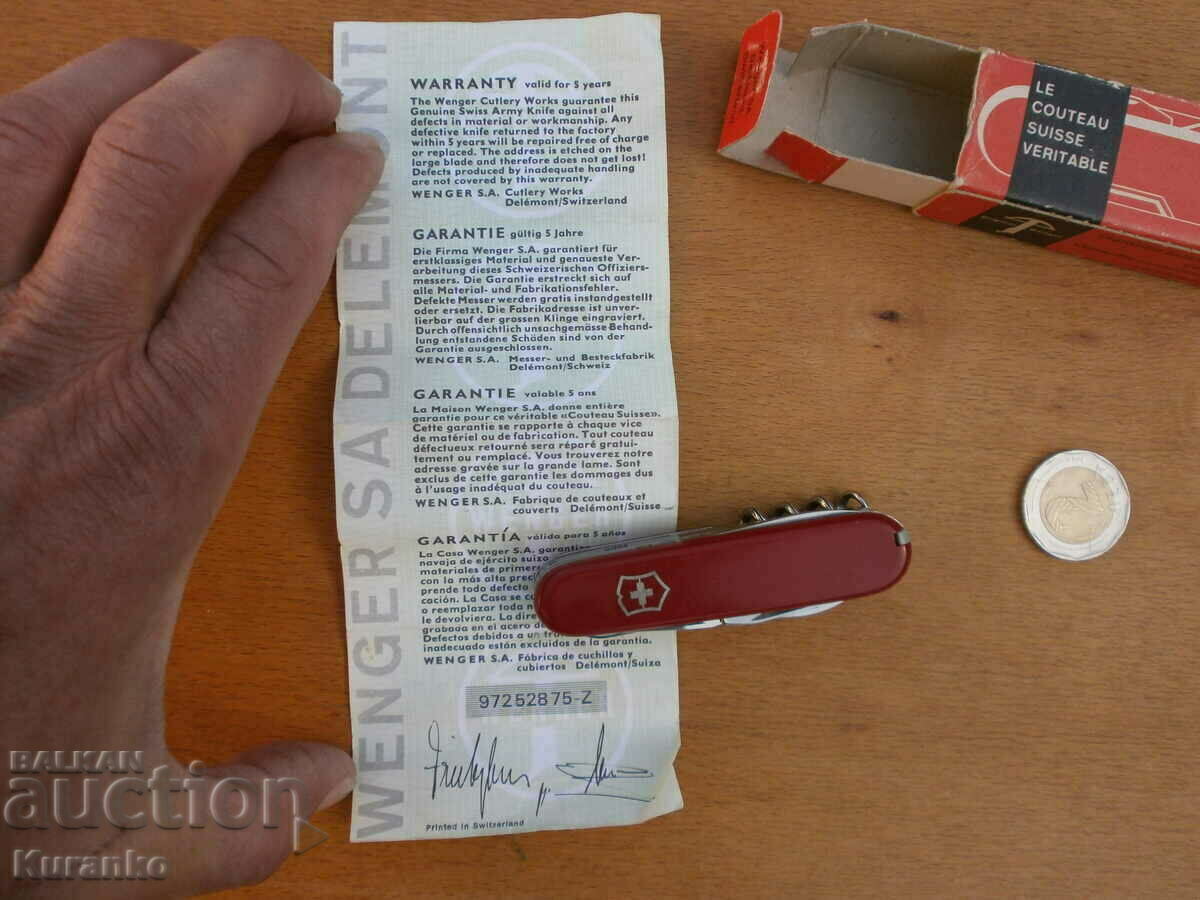 Swiss knife original certificate excellent