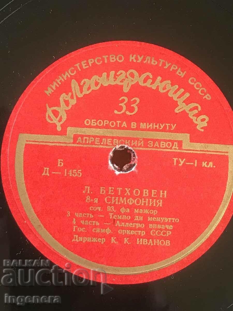 RECORD GRAMOPHONE CLASSICAL MUSIC - BEETHOVEN - 5 RECORD GRAMOPHONE CLASSICAL MUSIC - BEETHOVEN - 5