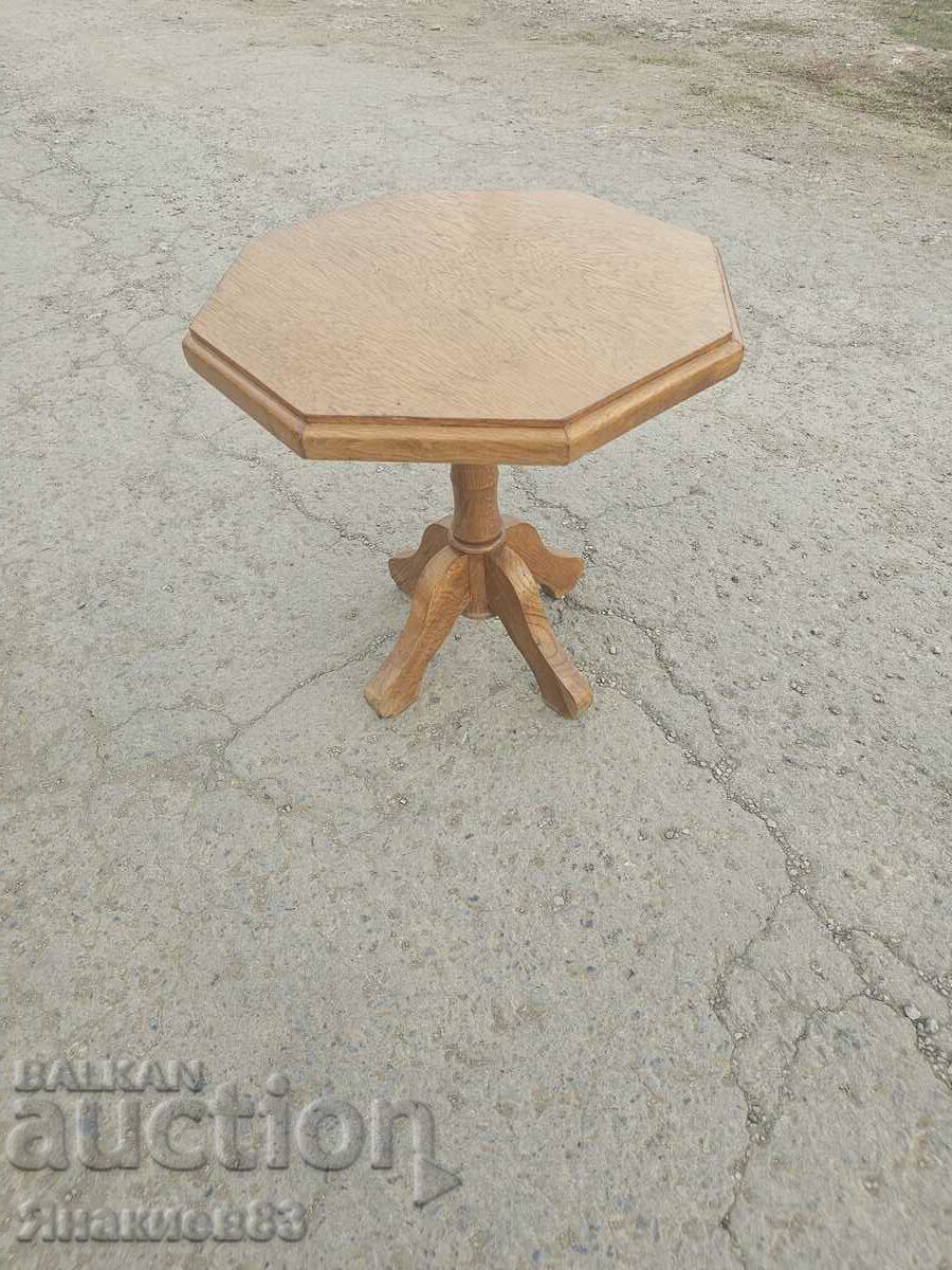 Octagonal solid wood table