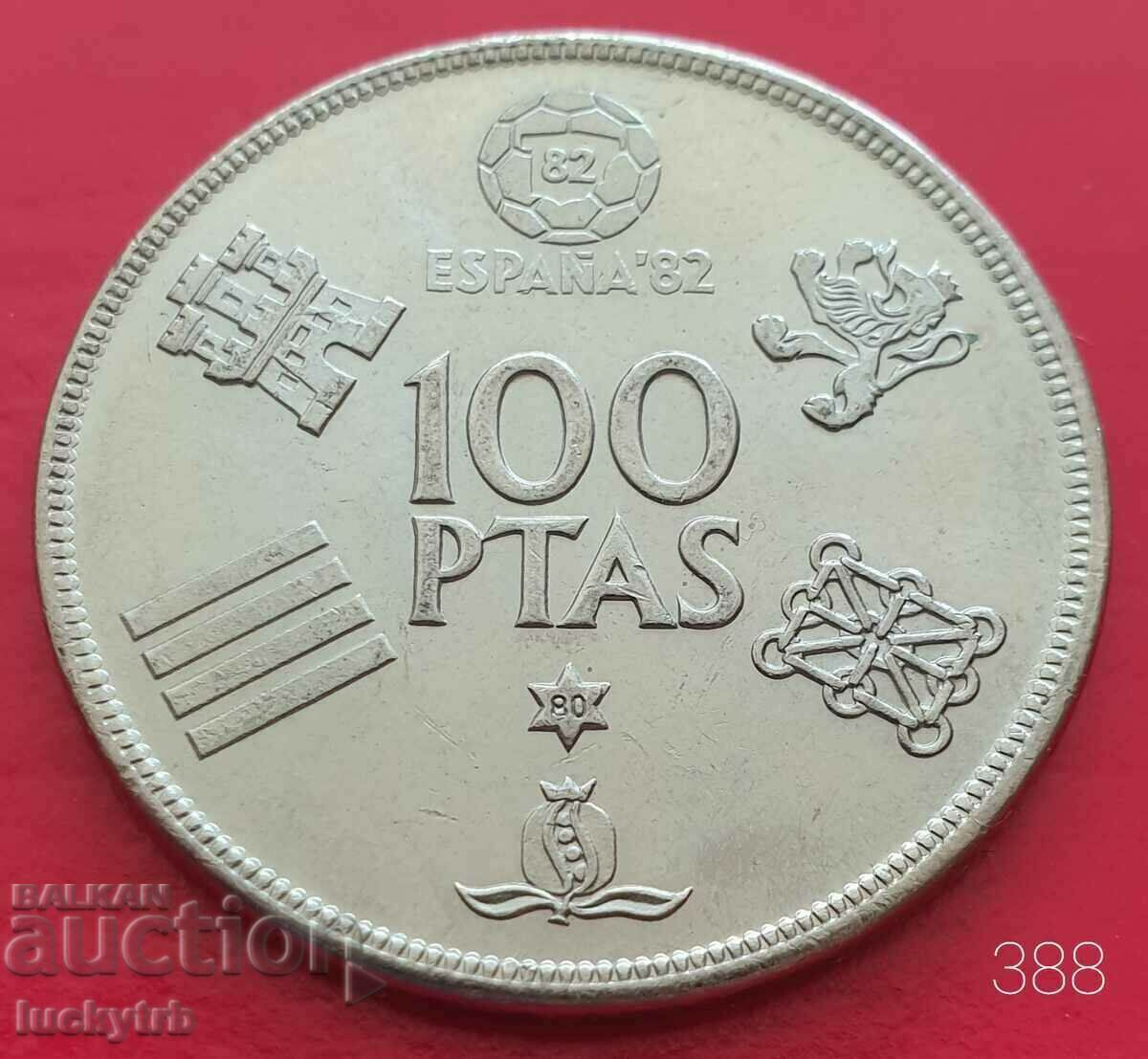 100 pesetas 1980 - Spain - Football World Cup