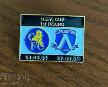 Football badge Levski Sofia - Chelsea London 2001