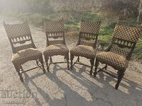 4 pcs. Beautiful antique chairs. Gothic style