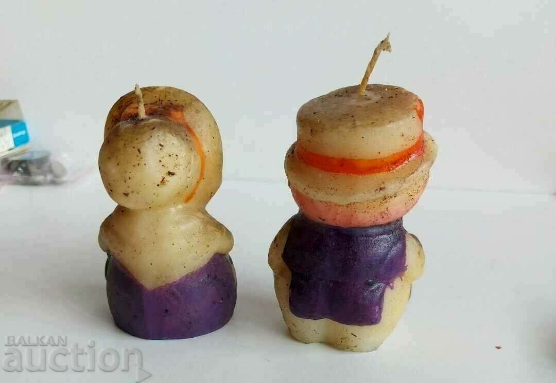 . LOT CANDLES CANDLE WOMAN AND HUSBAND GRANDMOTHER AND GRANDFATHER - 5 . LOT CANDLES CANDLE WOMAN AND HUSBAND GRANDMOTHER AND GRANDFATHER - 5