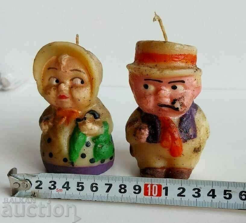 . LOT CANDLES CANDLE WOMAN AND HUSBAND GRANDMOTHER AND GRANDFATHER - 6 . LOT CANDLES CANDLE WOMAN AND HUSBAND GRANDMOTHER AND GRANDFATHER - 6