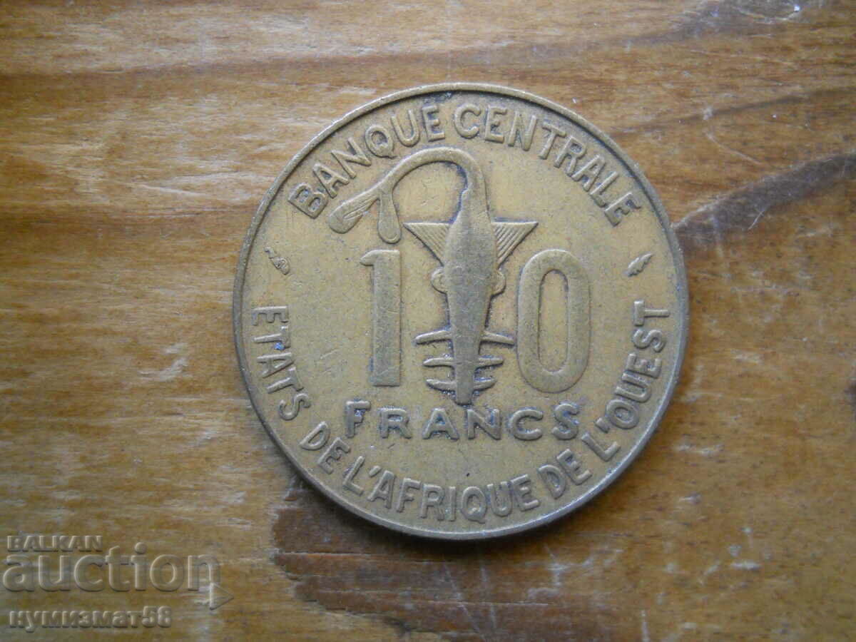 10 francs 1989 - West Africa