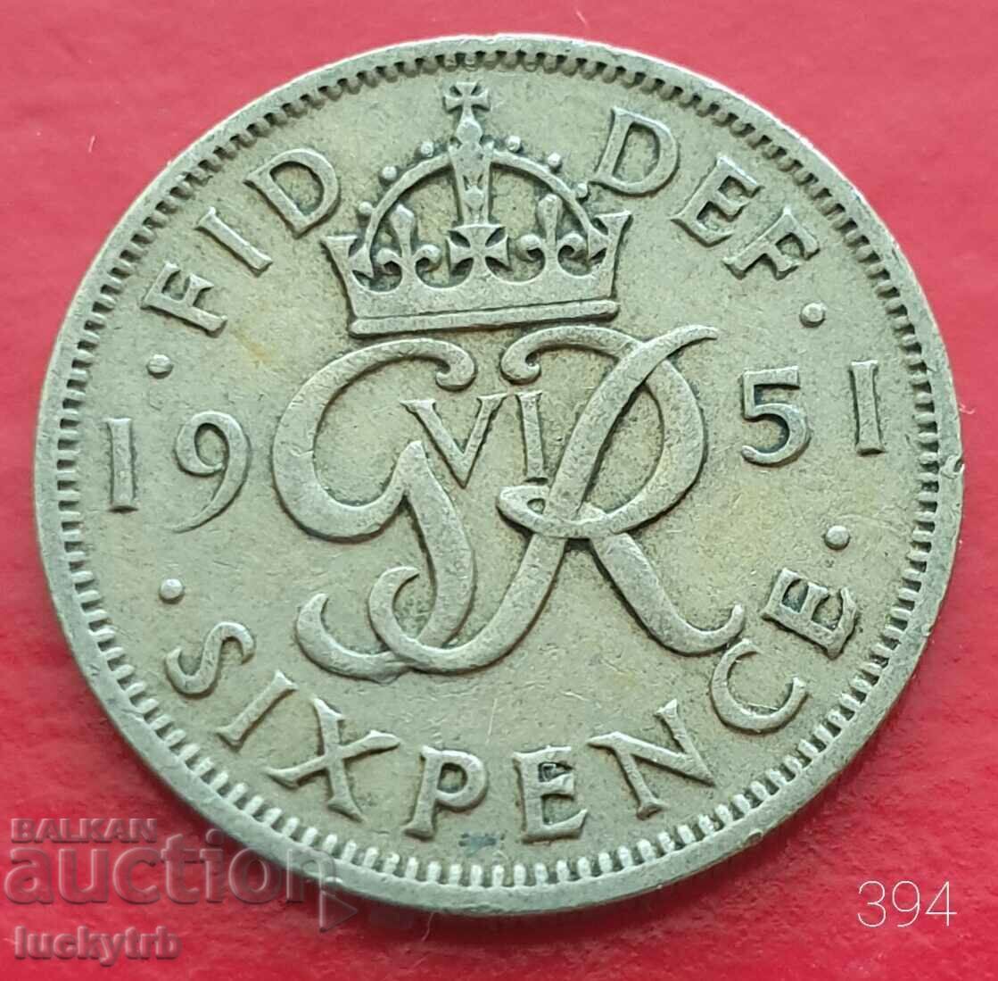 6 pence 1951 - Great Britain