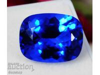 BZC! 10.05 ct natural tanzanite cushion cert. VGTL from 1 st!