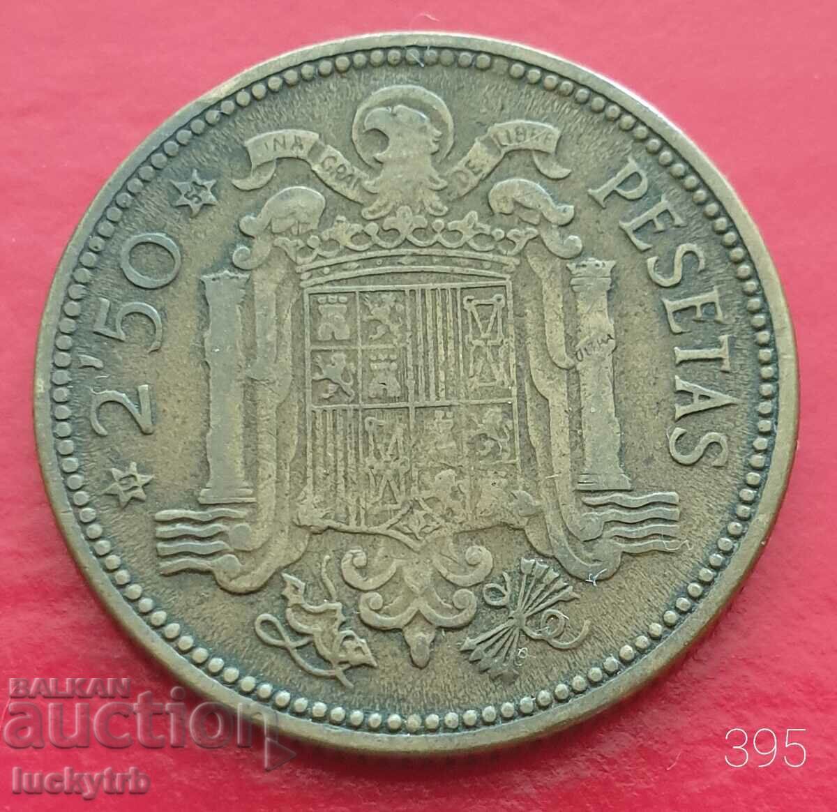 2 1/2 pesetas 1953 "54" - Spania