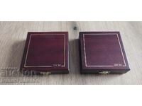 Cutii din lemn 2 piese pentru colecționari de medalii