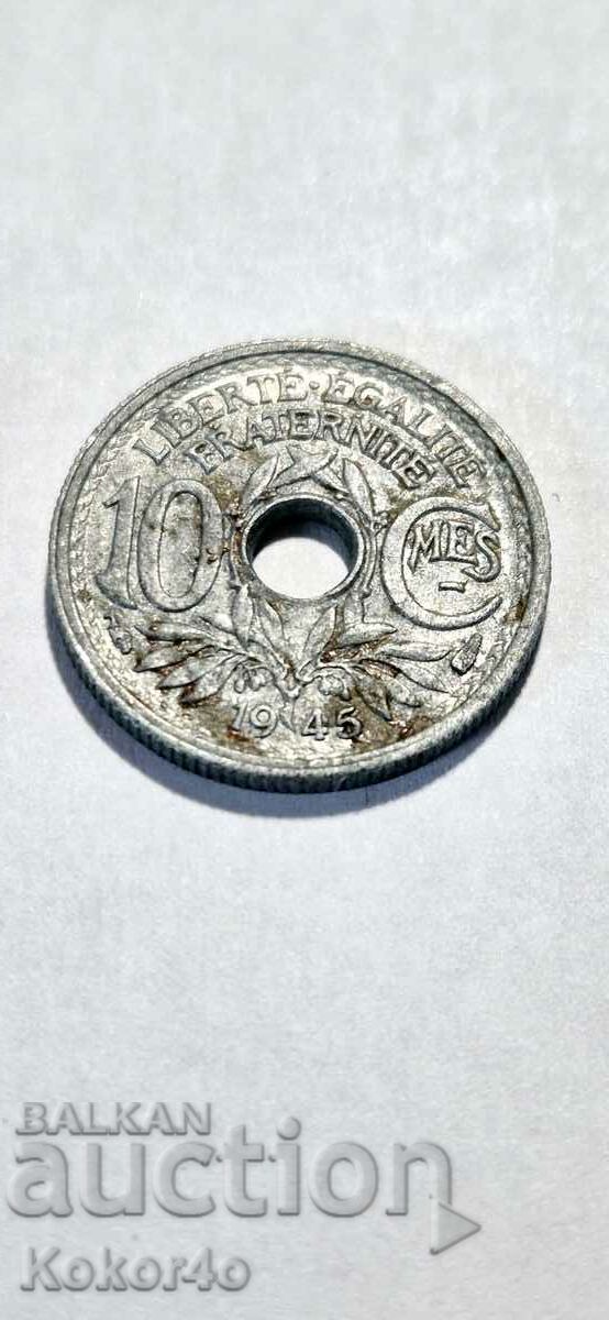 France 10 centimes 1945