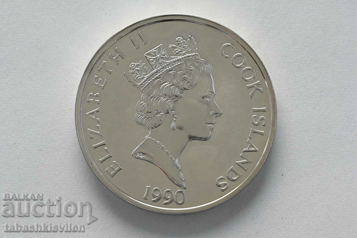 Cook Islands $50 1990 500 America 1 oz Silver 31.1 with price 110.00 BGN | € 56.24 Cook Islands $50 1990 500 America 1 oz Silver 31.1 with price 110.00 BGN | € 56.24