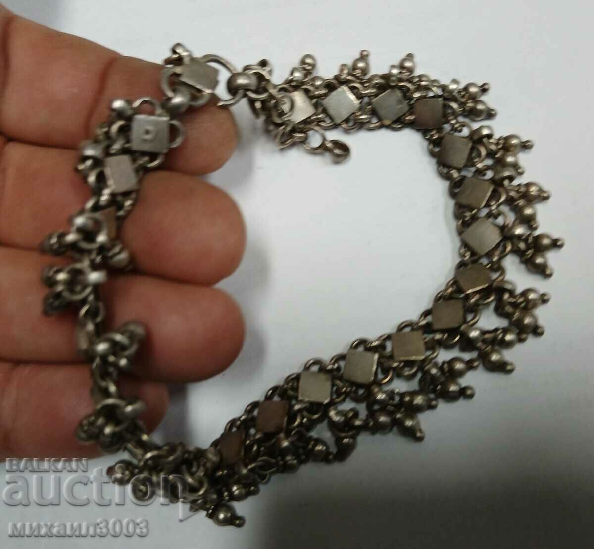 Auction OLD HANDMADE SILVER ANKLE BRACELET Auction OLD HANDMADE SILVER ANKLE BRACELET