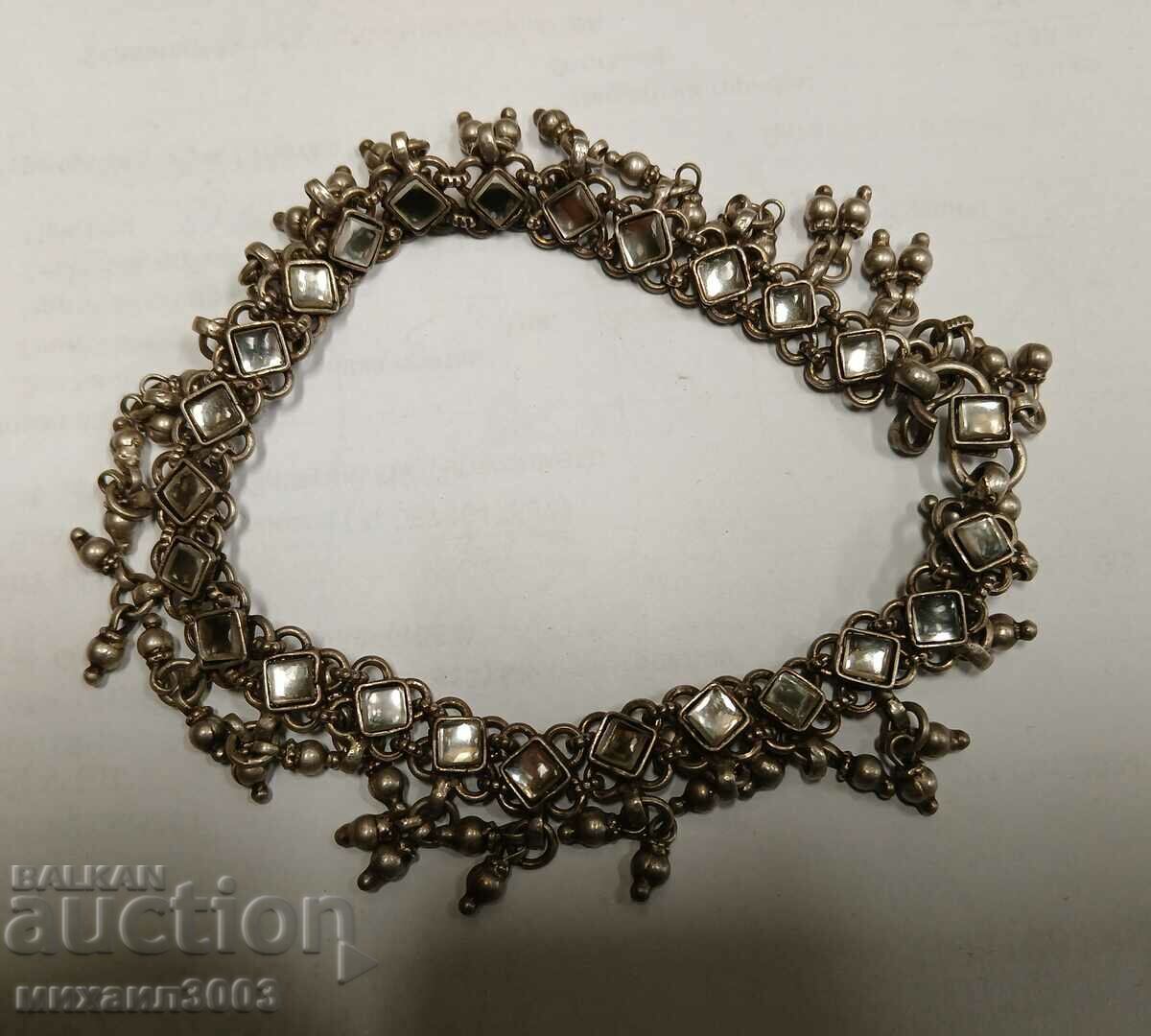 OLD HANDMADE SILVER ANKLE BRACELET OLD HANDMADE SILVER ANKLE BRACELET