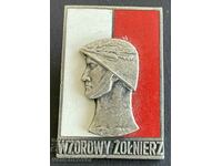 38997 Poland large award badge Excellent Border Guard enamel screw