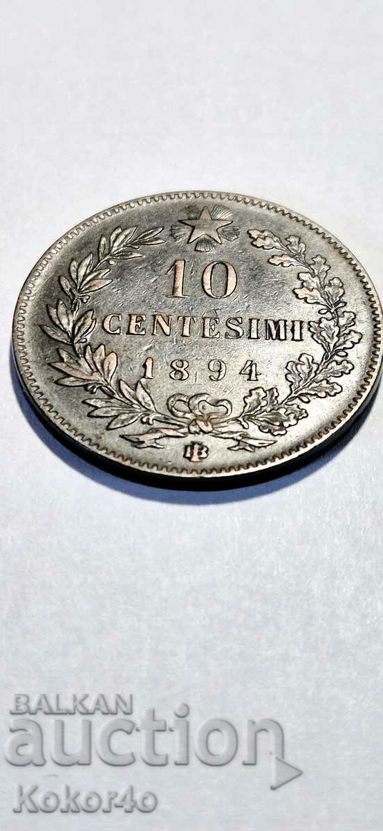 Ιταλία 10 centesimi 1894