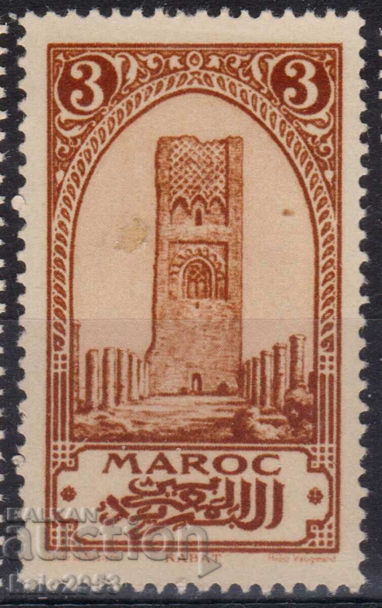 France/Morocco-1923-Ordinary-mosque in Marrakesh, MNH