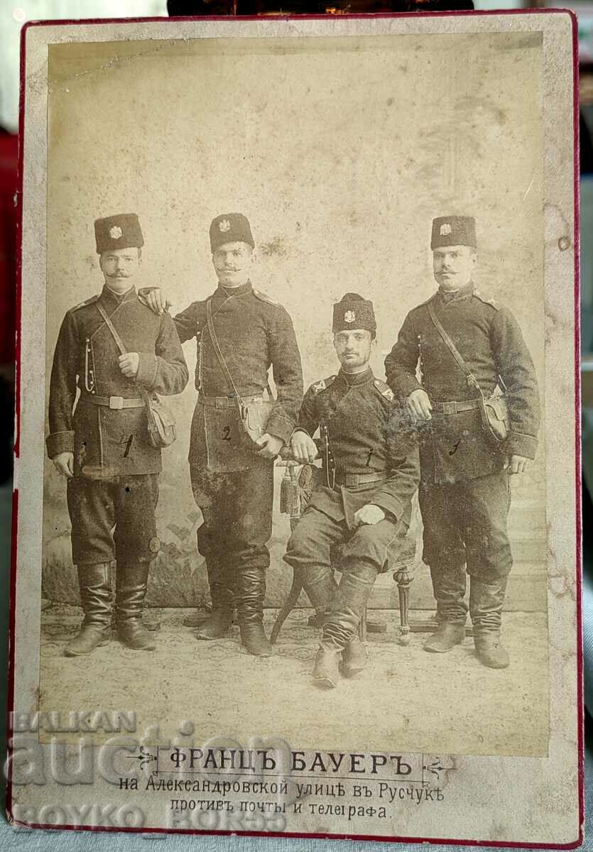 Bulgarian Military with Uniforms model 1885 Studio Photography