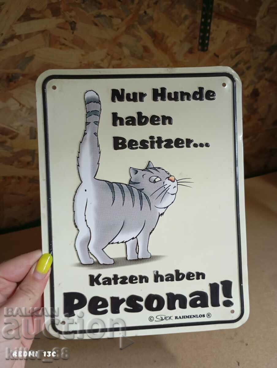 Δημοπρασία Παλιά μεταλλική πινακίδα από τη Γερμανία Δημοπρασία Παλιά μεταλλική πινακίδα από τη Γερμανία