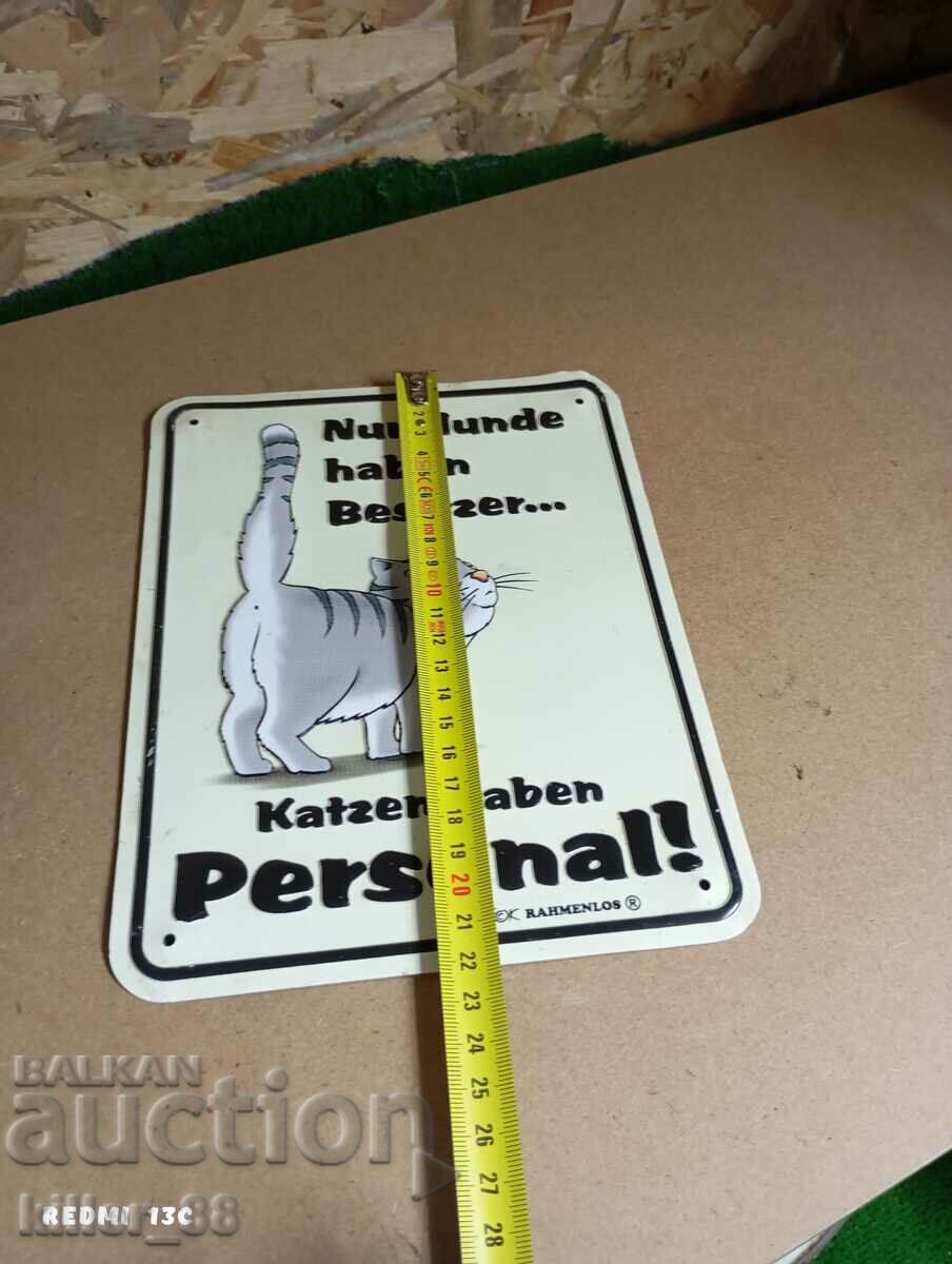 Παλιά μεταλλική πινακίδα από τη Γερμανία - 5 Παλιά μεταλλική πινακίδα από τη Γερμανία - 5