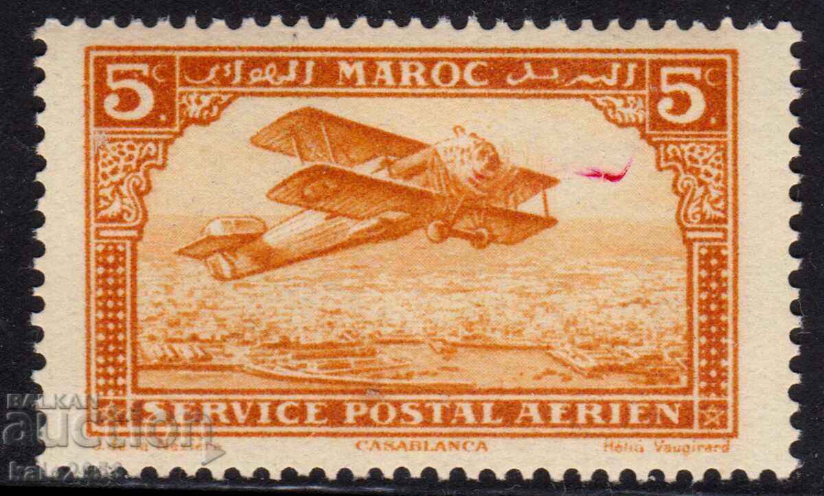 Franța/Maroc-1922-Avion peste Casablanca, MNH