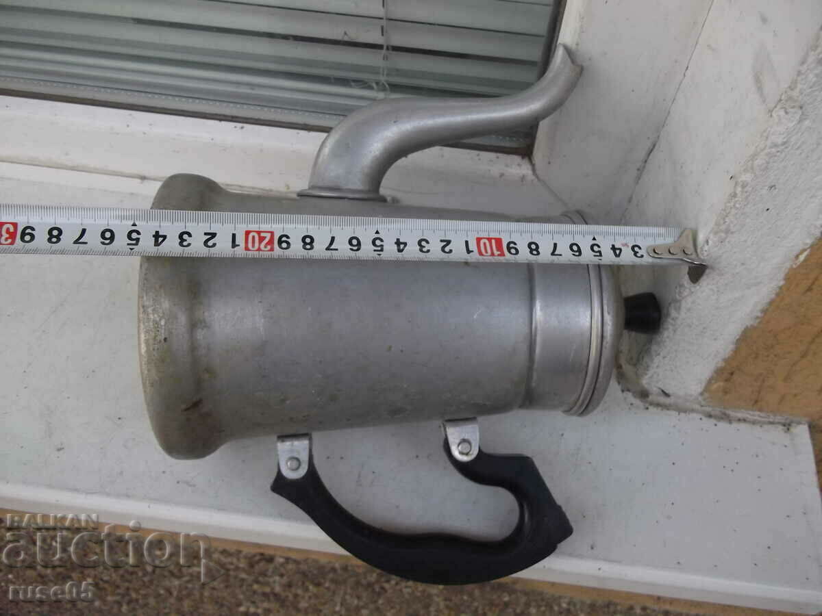 Old aluminum jug from Soca for coffee, tea and others with price 35.00 BGN | € 17.90 Old aluminum jug from Soca for coffee, tea and others with price 35.00 BGN | € 17.90