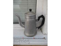 Old aluminum jug from Soca for coffee, tea and others