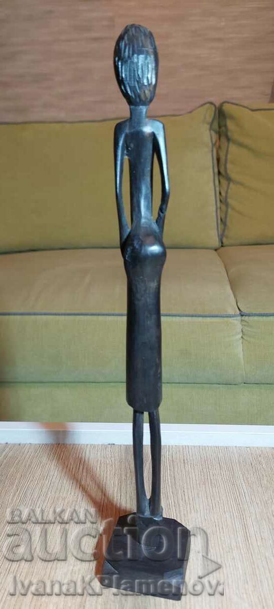 Wood carving Africa massif 33cm - 5 Wood carving Africa massif 33cm - 5