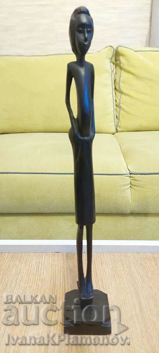 Sculptură în lemn masiv Africa 33cm - 7