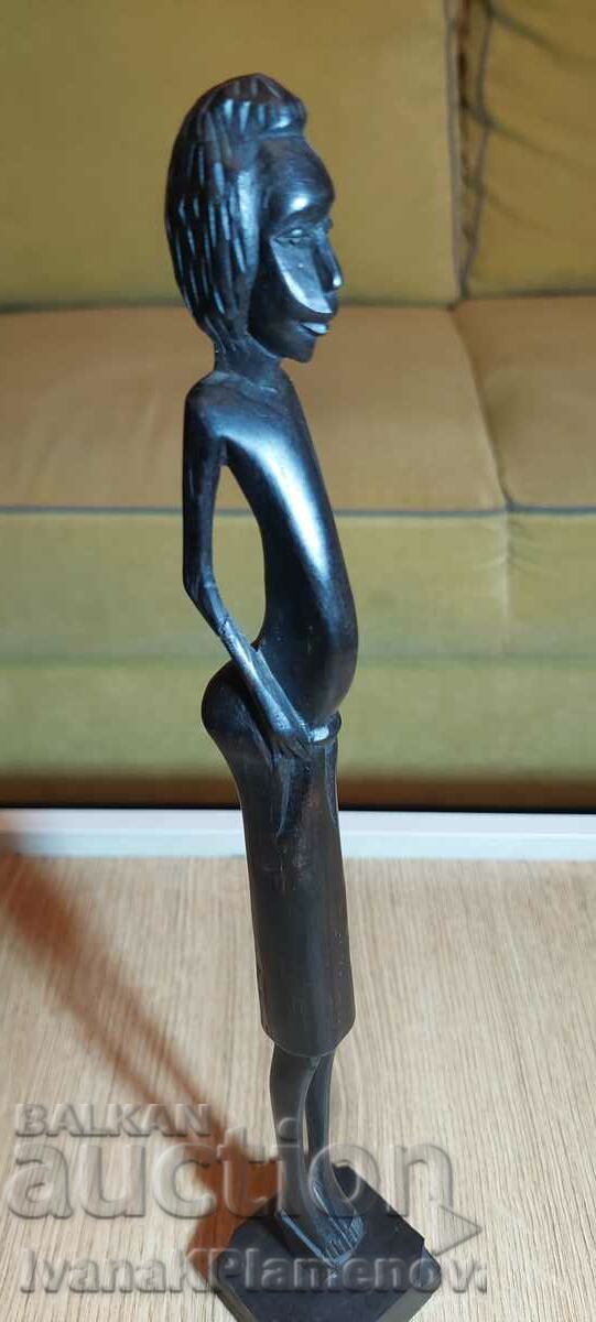 Wood carving Africa massif 33cm