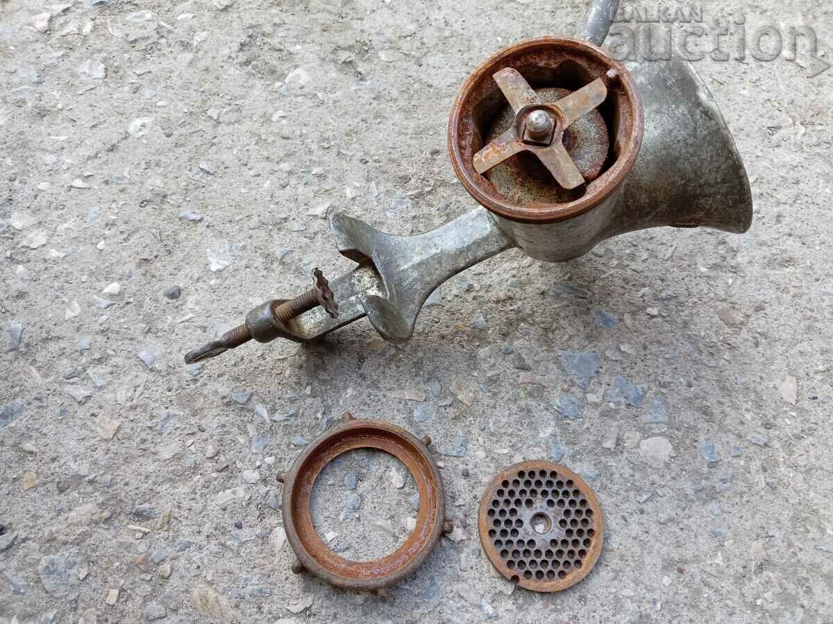 Old metal meat grinder machine for grinding meat - 5