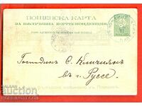 TRAVELED CARD LITTLE LION stamp EXHIBITION PLOVDIV 1892