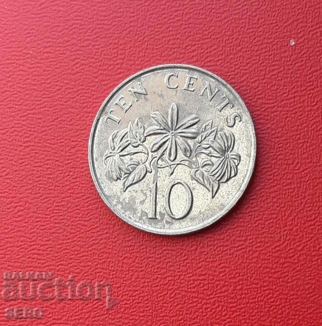 Singapore-10 cenți 1986