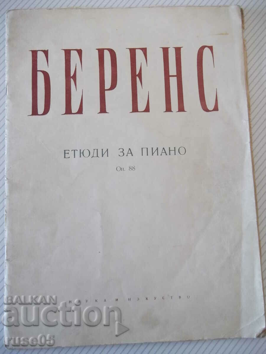 Partitură „Etudii pentru pian – BERENS” - 40 pagini - 1