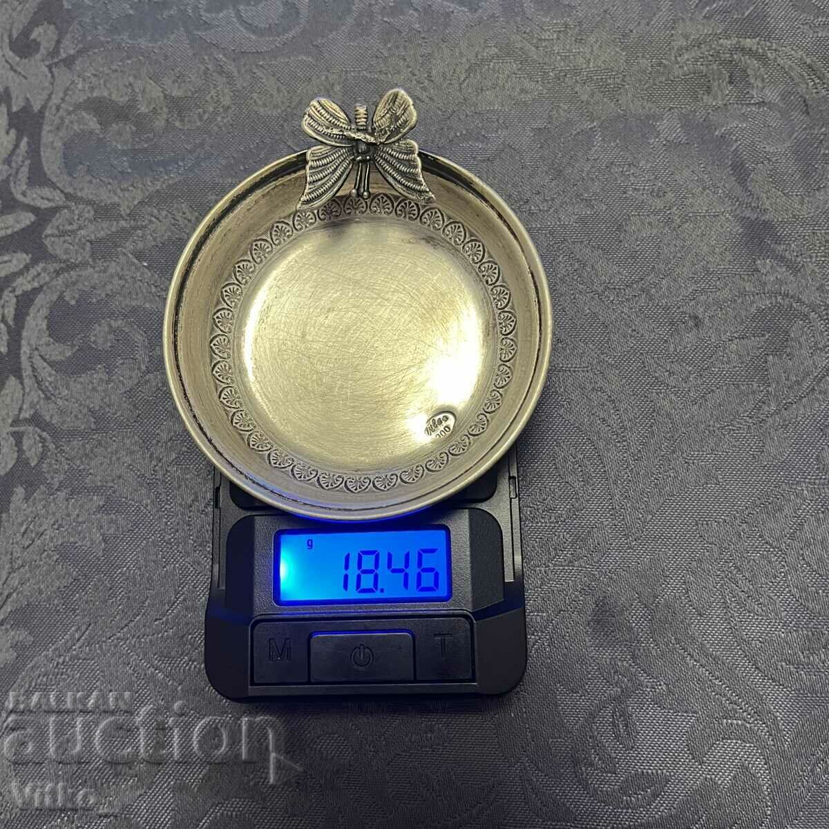 Turkish silver bowl for white jam - 5