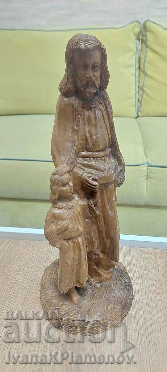 Auction Wood carving, height 35 cm Auction Wood carving, height 35 cm