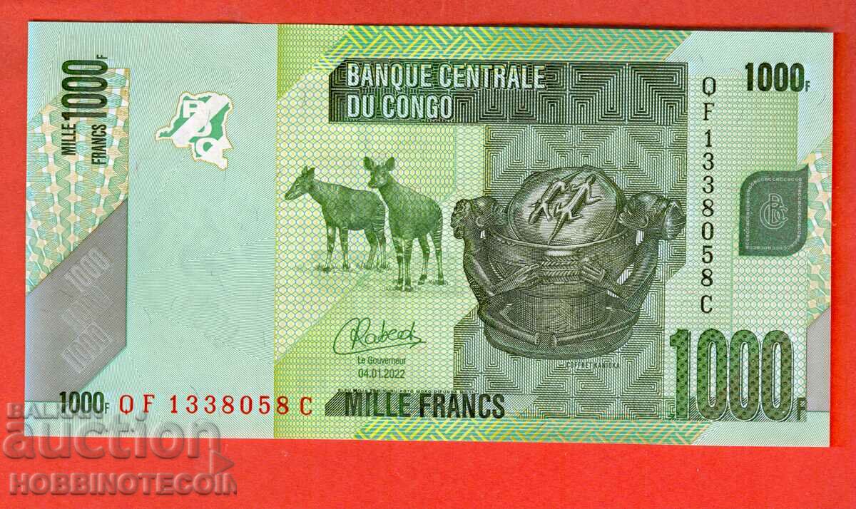 CONGO CONGO 1 000 - 1000 Fr emisiune 2022 NOU UNC