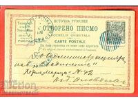 CARTE POȘTALĂ CĂLĂTORITĂ PLOVDIV STARA ZAGORA RUMELIA DE EST 1883