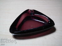 Bohemia Bohemia triangular ashtray colored violet glass