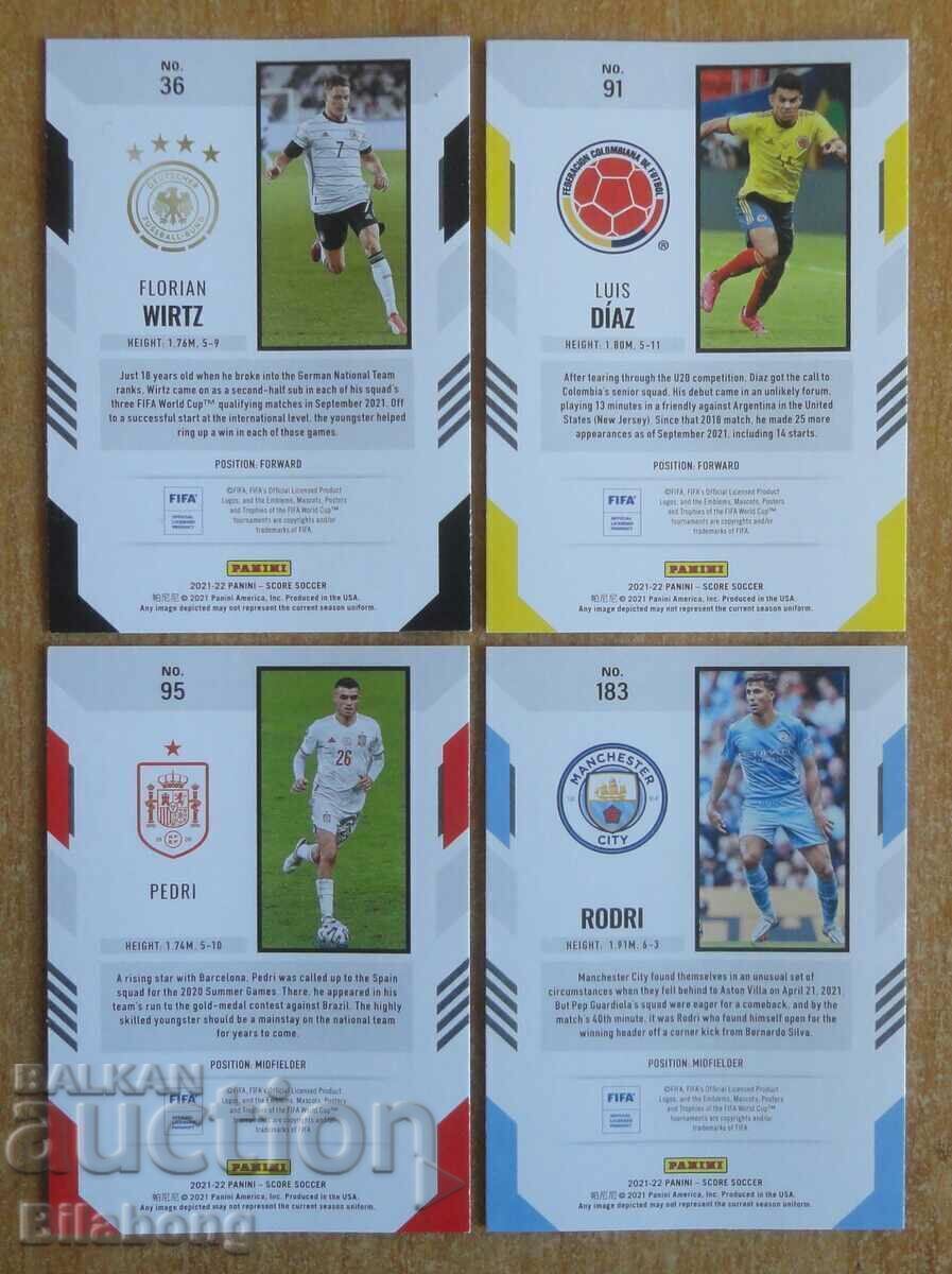 4 Cards - 2021/22 Panini - Score Soccer with price 4.00 BGN | € 2.05 4 Cards - 2021/22 Panini - Score Soccer with price 4.00 BGN | € 2.05