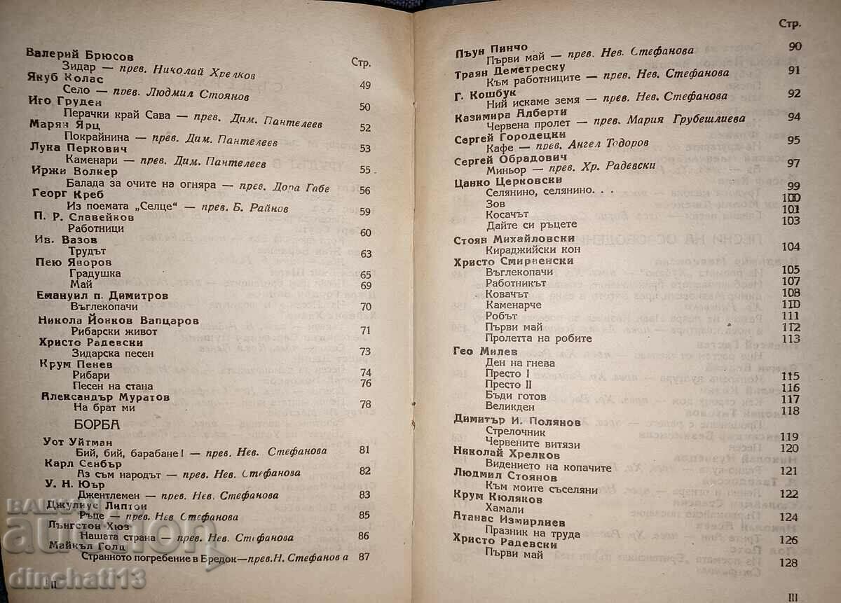Παράδοση Ποίηση του έργου: Ποιήματα από την παγκόσμια λογοτεχνία: B. Rainov