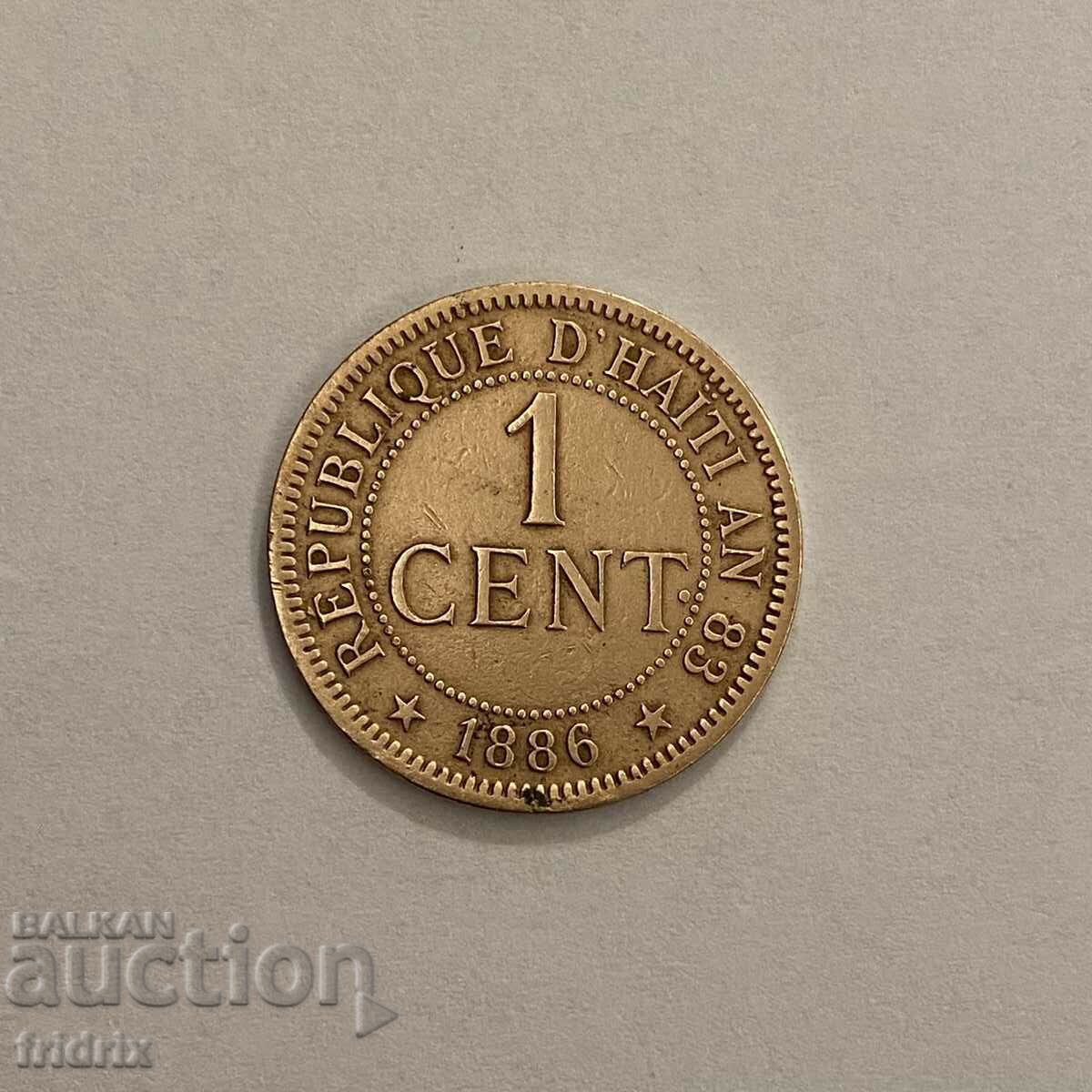 Хаити 1 цент / Haiti 1 cent 1886