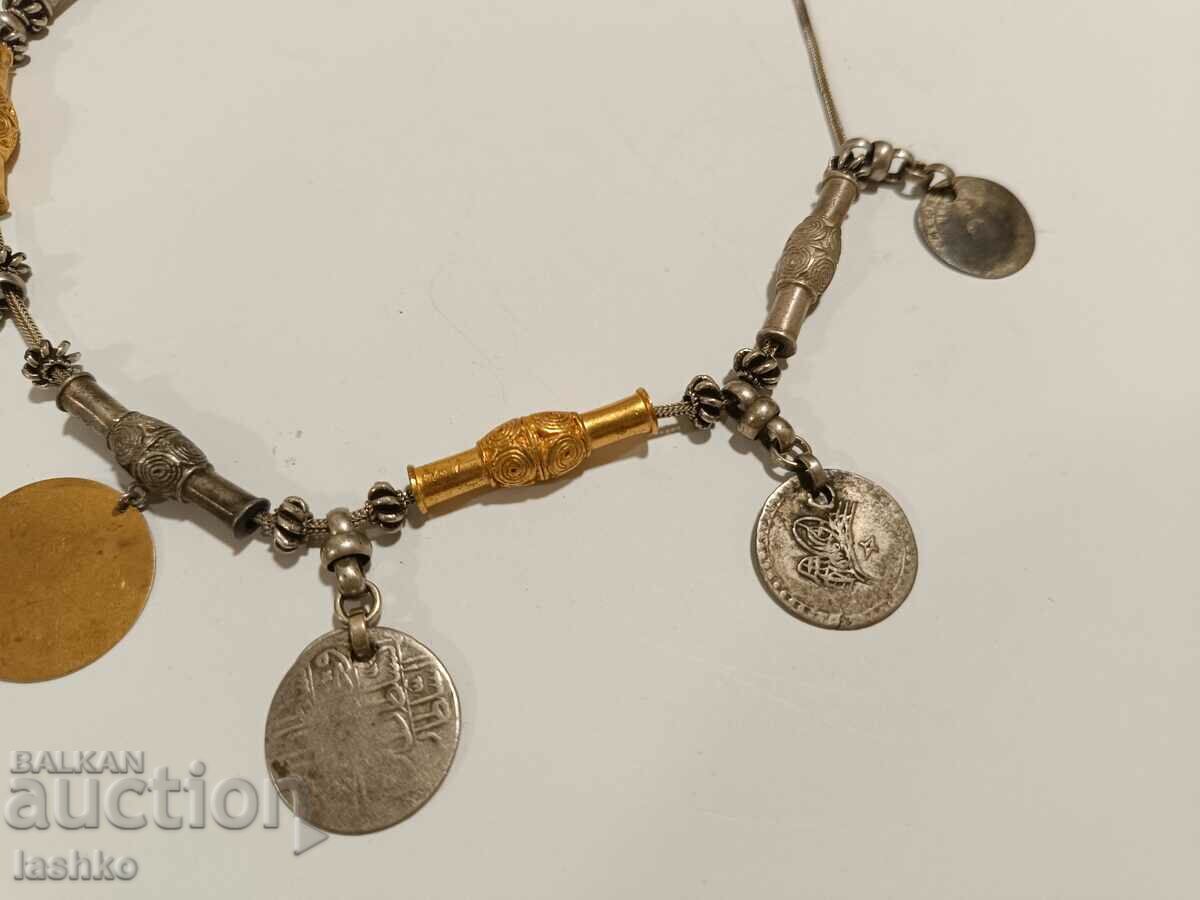 Auction  Old silver jewelry with gilding